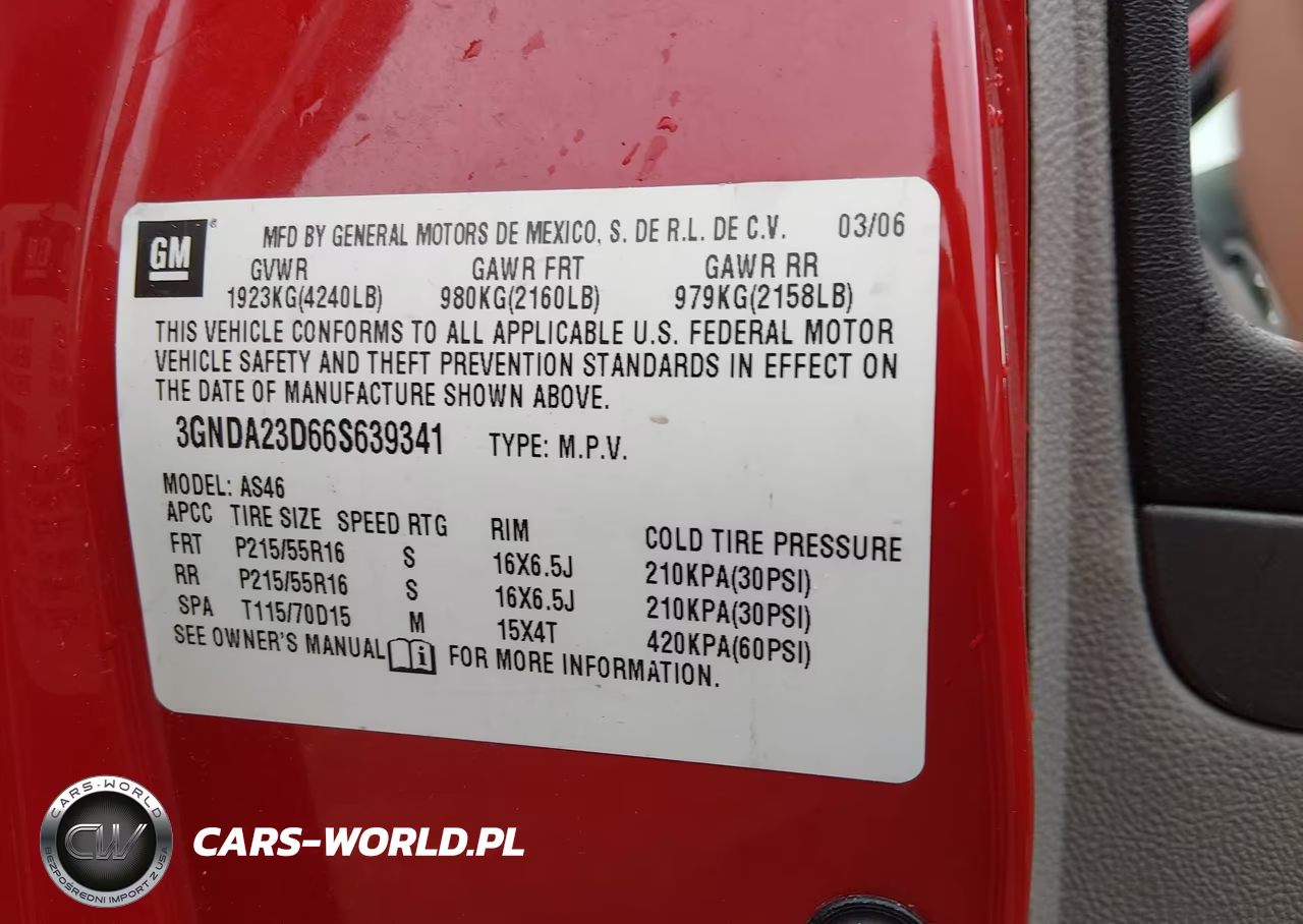 2006 Chevrolet Hhr Lt VIN:3GNDA23D66S639341 - 9