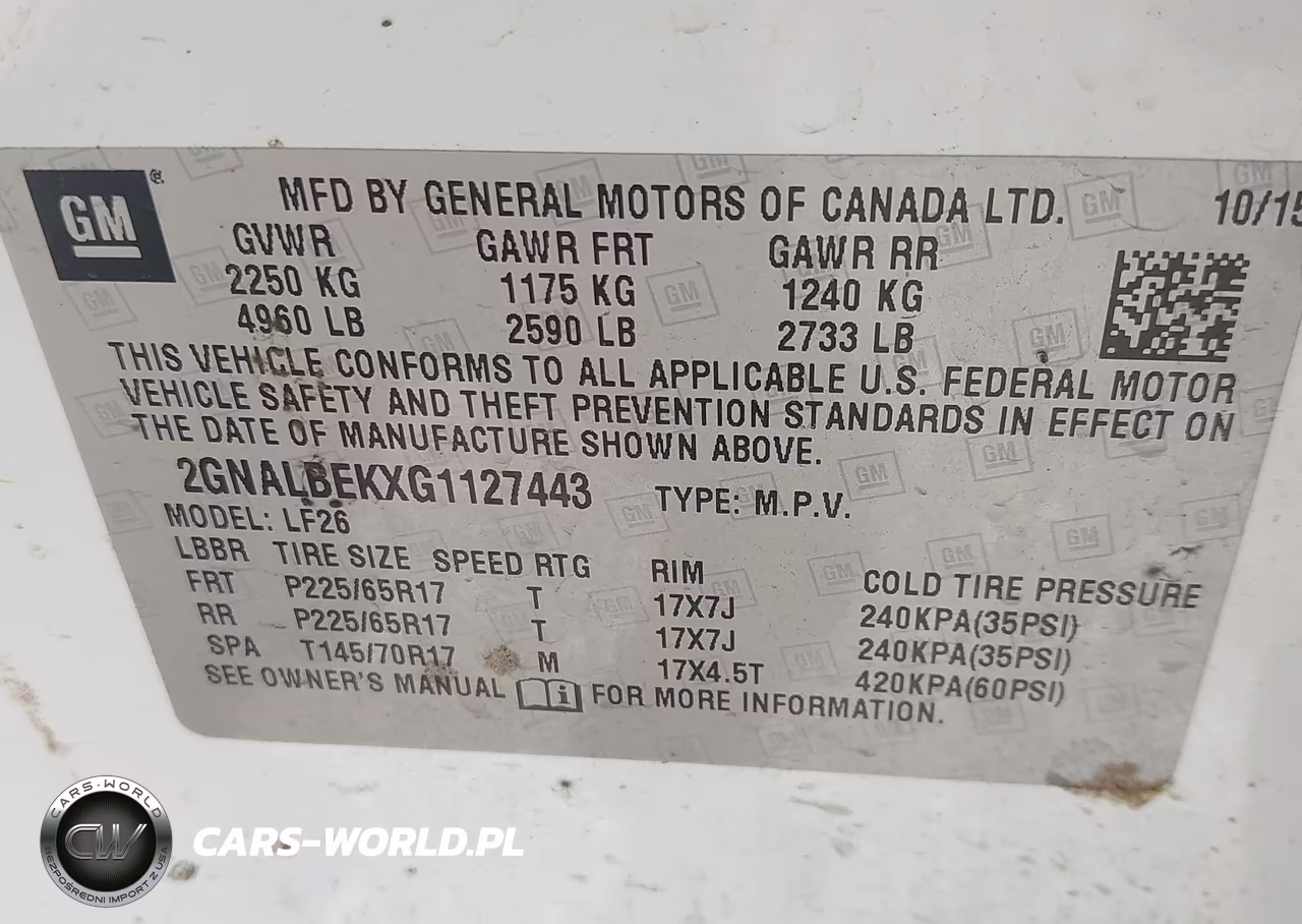 2016 Chevrolet Equinox Ls VIN:2GNALBEKXG1127443 - 9