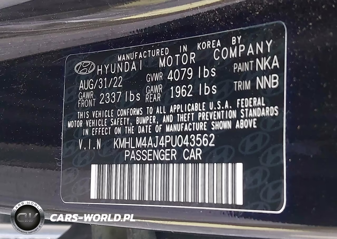 2023 Hyundai Elantra Hybrid Blue VIN:KMHLM4AJ4PU043562 - 9