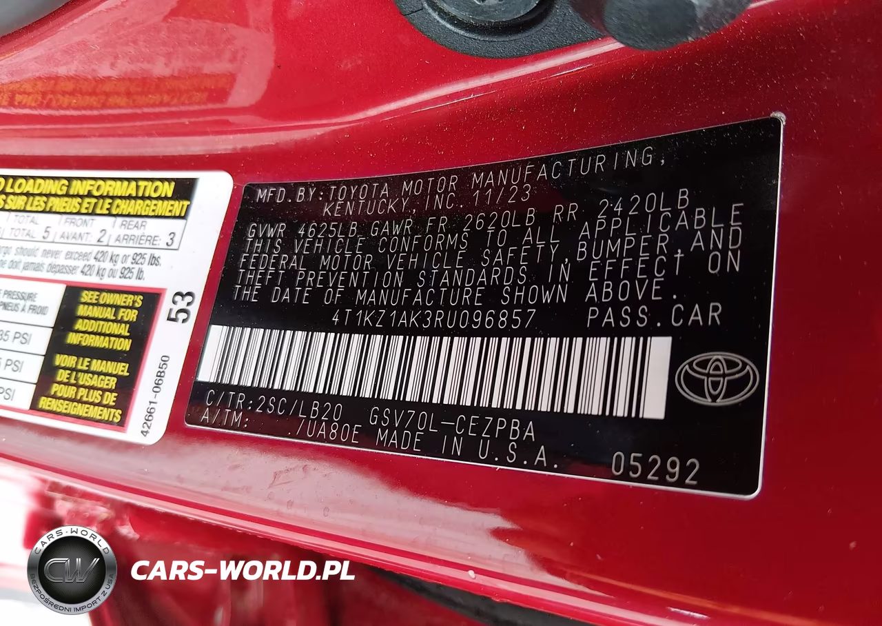 2024 Toyota Camry Xse V6 VIN:4T1KZ1AK3RU096857 - 9