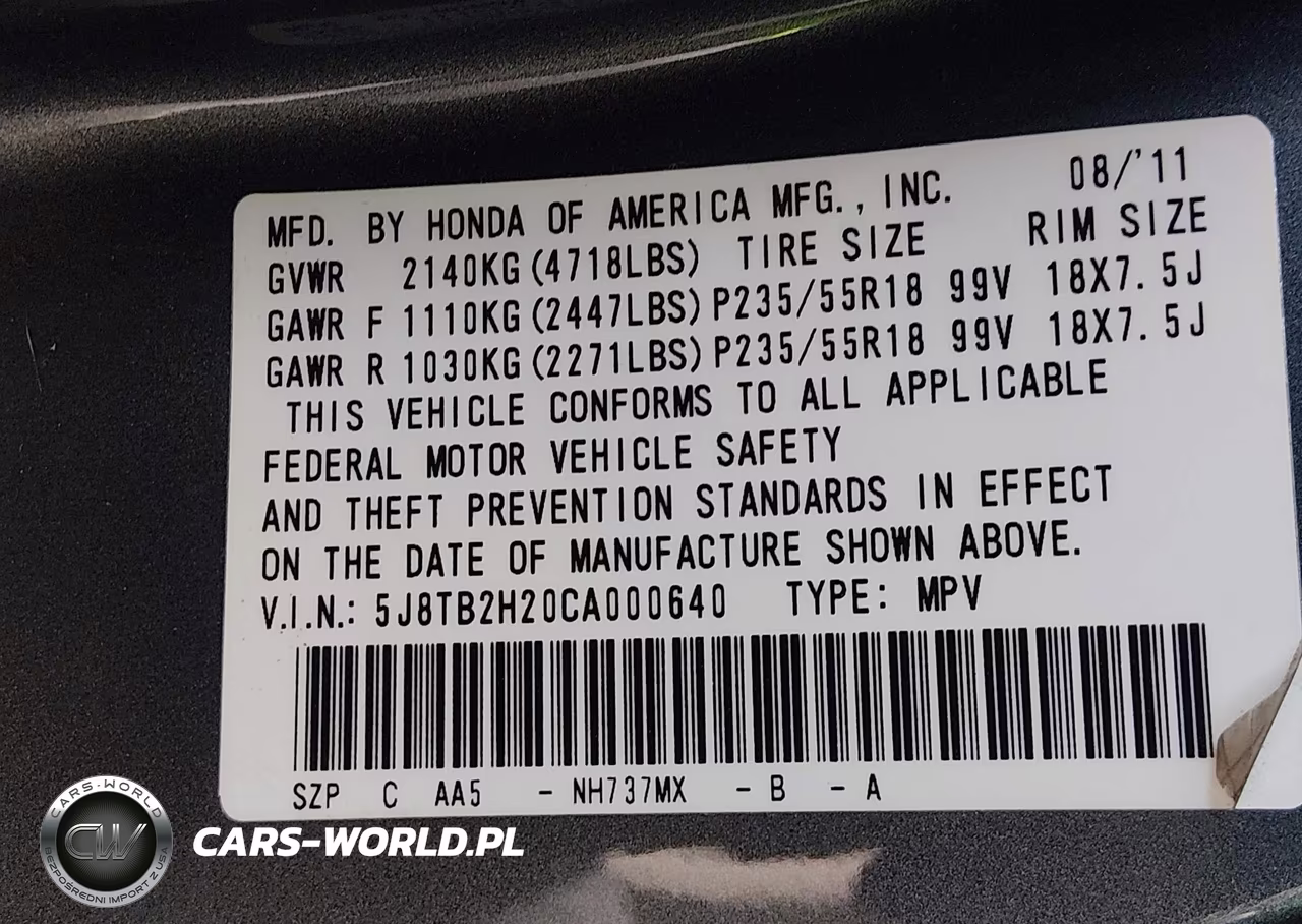 2012 Acura Rdx VIN:5J8TB2H20CA000640 - 9