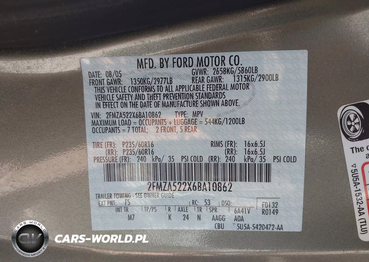 2006 Ford Freestar Sel VIN:2FMZA522X6BA10862 - 9