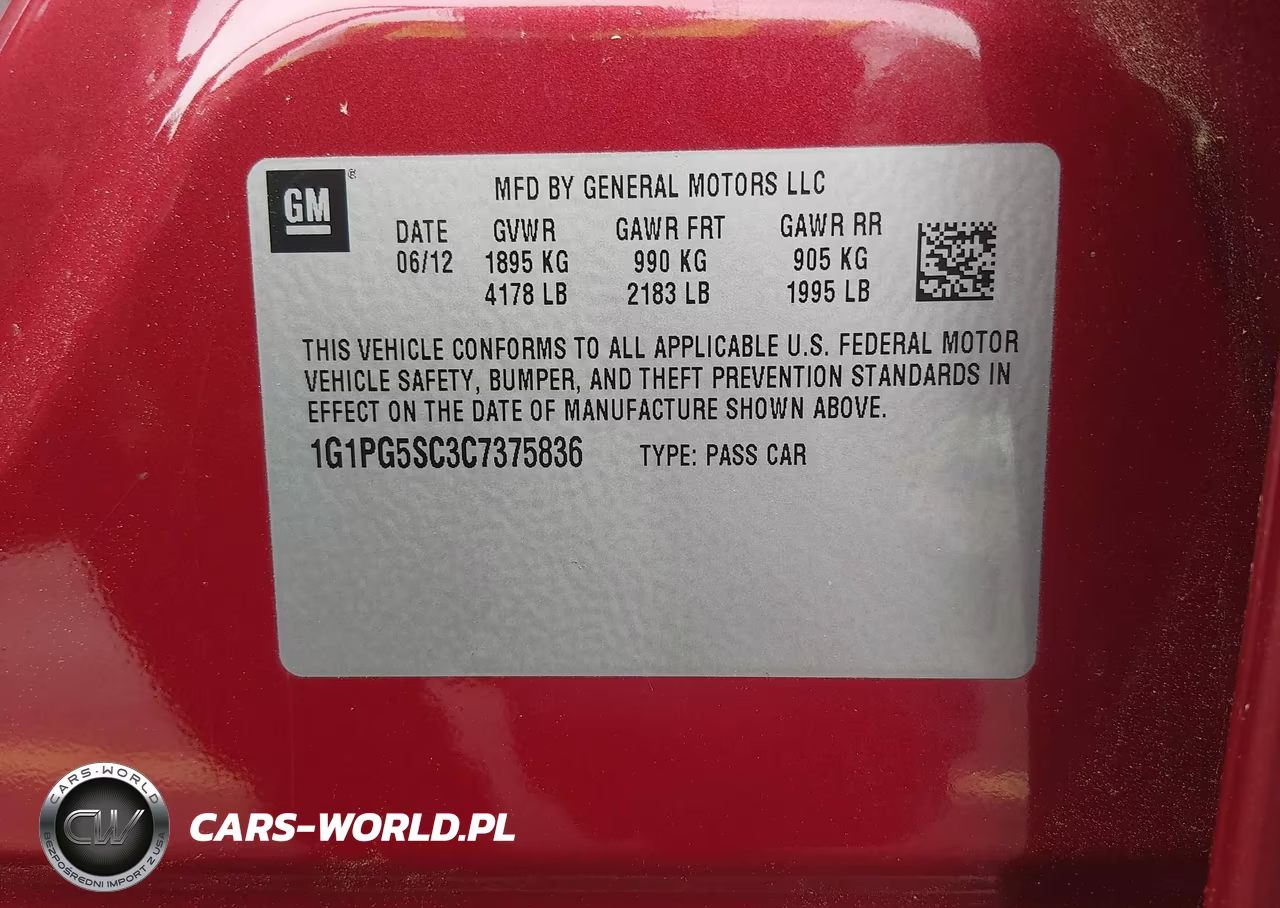 2012 Chevrolet Cruze 2Lt VIN:1G1PG5SC3C7375836 - 9