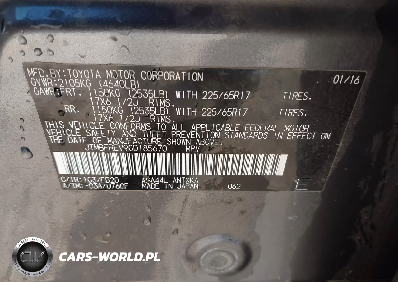 2016 Toyota Rav4 Le VIN:JTMBFREV9GD185670 - 9