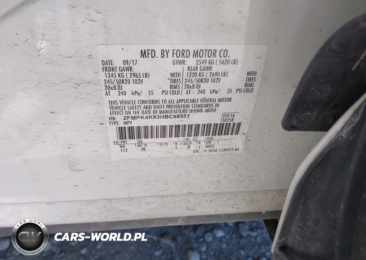 2017 Ford Edge Titanium VIN:2FMPK4K83HBC68551 - 9