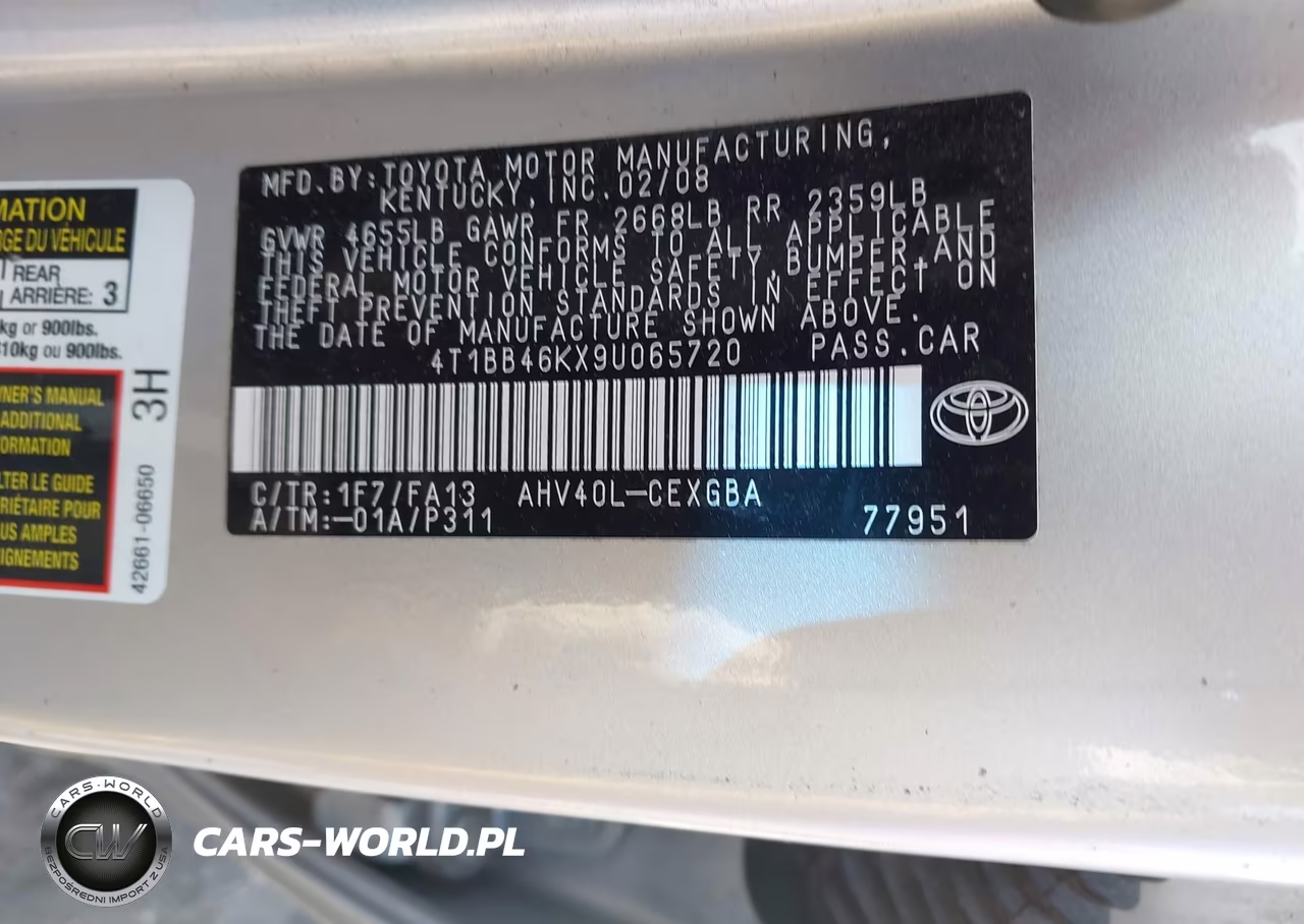 2009 Toyota Camry Hybrid VIN:4T1BB46KX9U065720 - 9