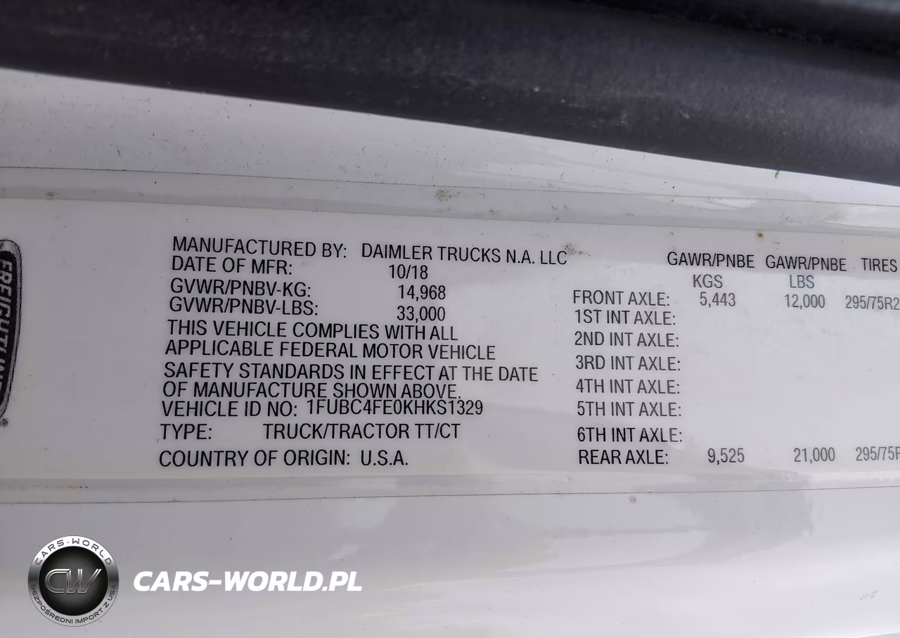 2019 Freightliner M2 112 VIN:1FUBC4FE0KHKS1329 - 8