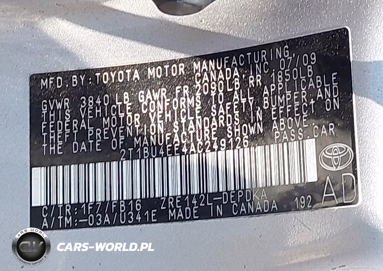 2010 Toyota Corolla VIN:2T1BU4EE4AC249126 - 9