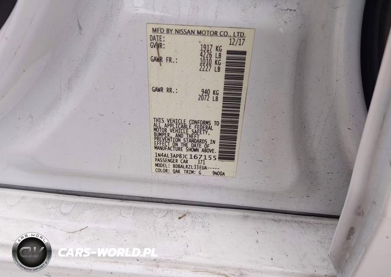2018 Nissan Altima 2.5 Sl VIN:1N4AL3AP8JC167155 - 9