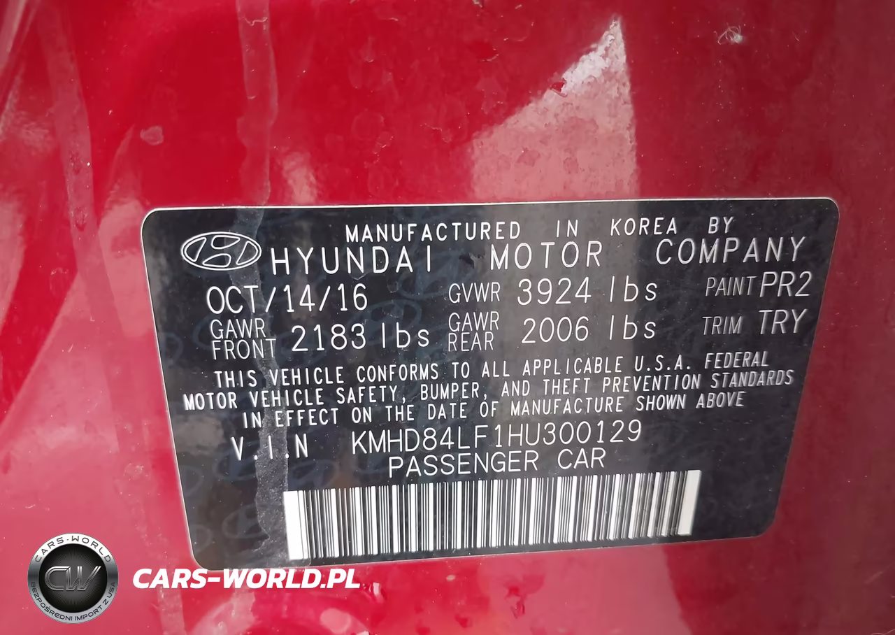 2017 Hyundai Elantra Value Edition VIN:KMHD84LF1HU300129 - 9