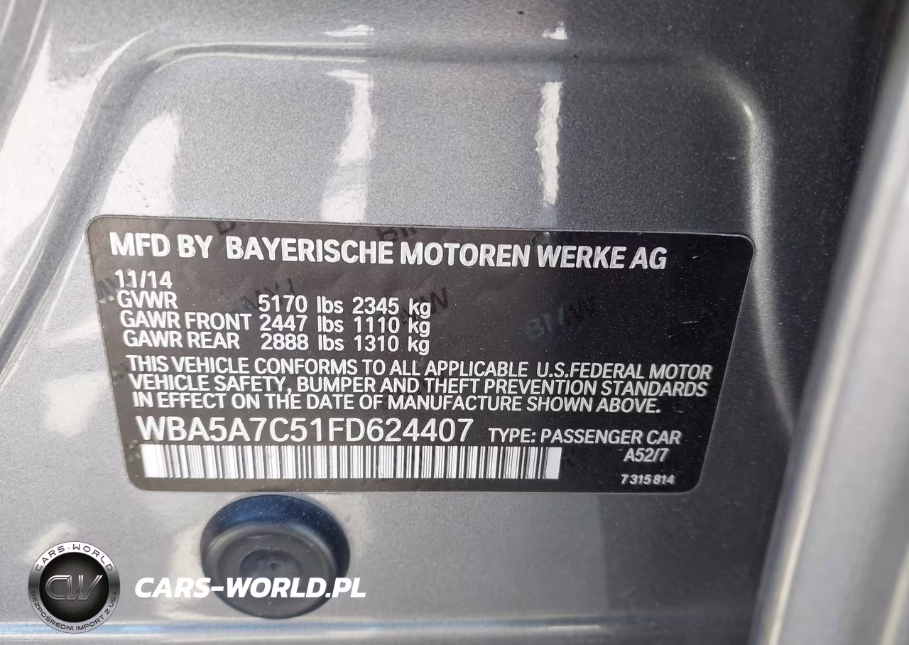 2015 BMW 528I xDrive VIN:WBA5A7C51FD624407 - 9