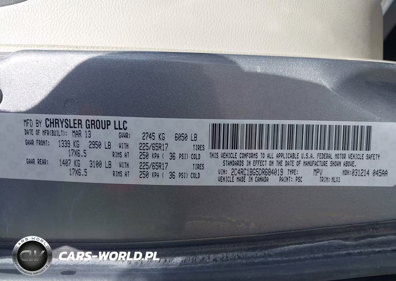 2013 Chrysler Town & Country Touring VIN:2C4RC1BG5DR684019 - 9