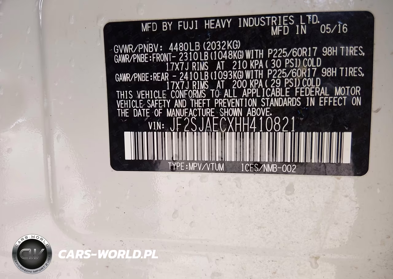 2017 Subaru Forester 2.5I Premium VIN:JF2SJAECXHH410821 - 9