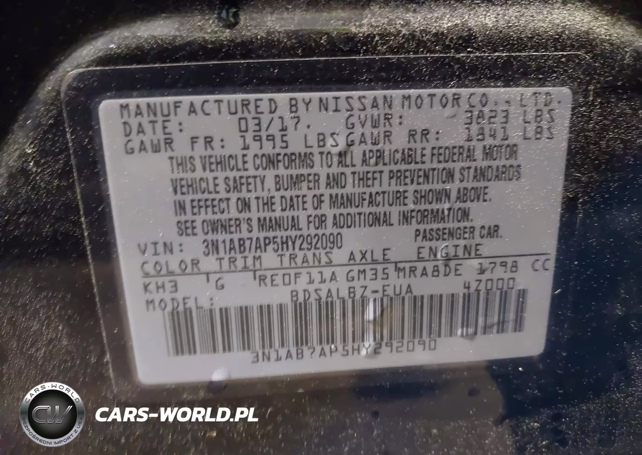2017 Nissan Sentra S VIN:3N1AB7AP5HY292090 - 9