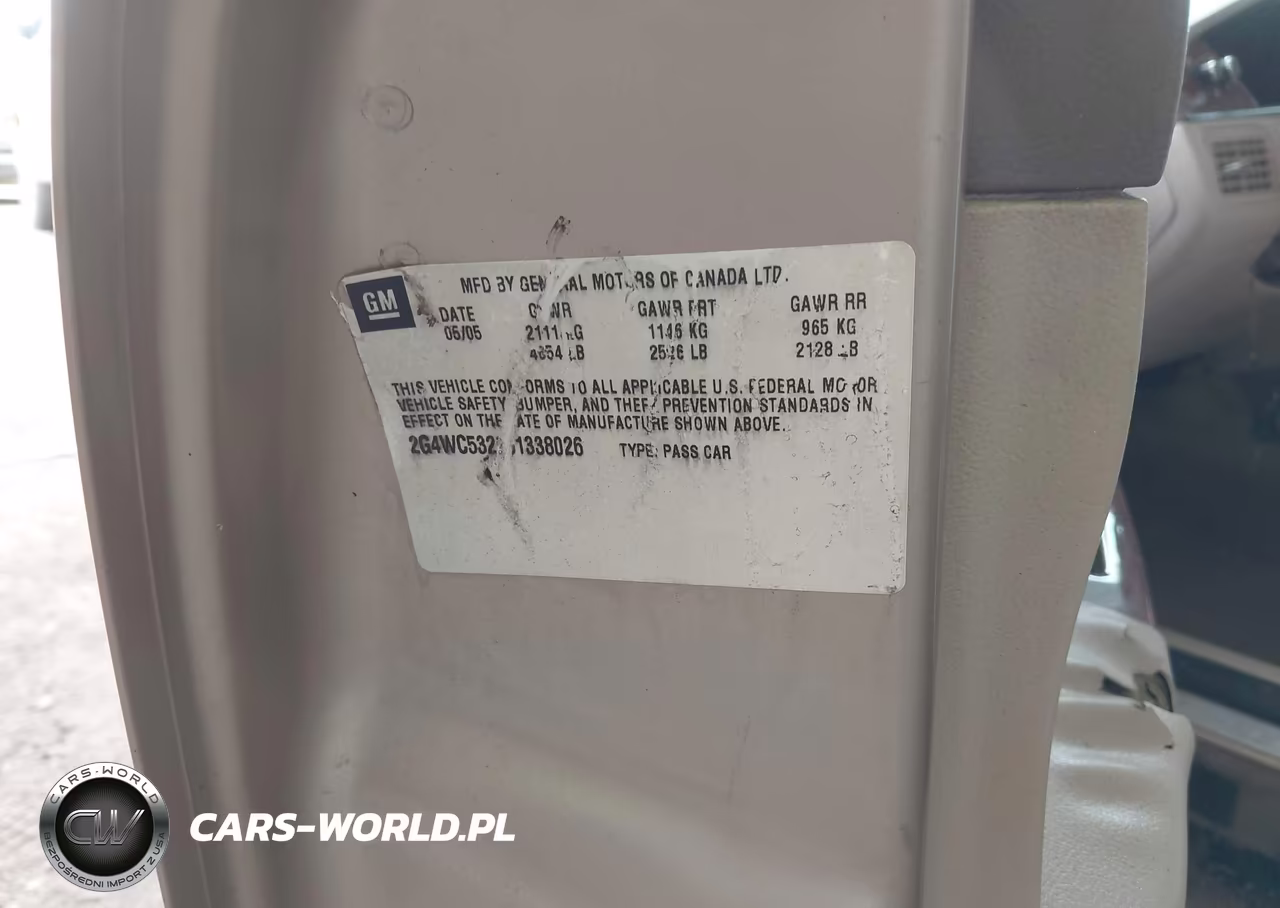 2005 Buick Lacrosse Cx VIN:2G4WC532351338026 - 9