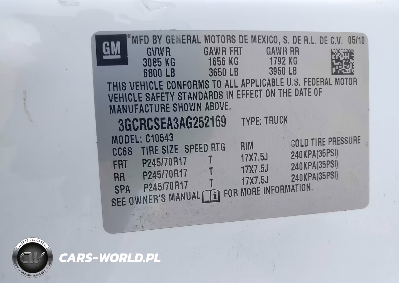 2010 Chevrolet Silverado 1500 Lt VIN:3GCRCSEA3AG252169 - 9