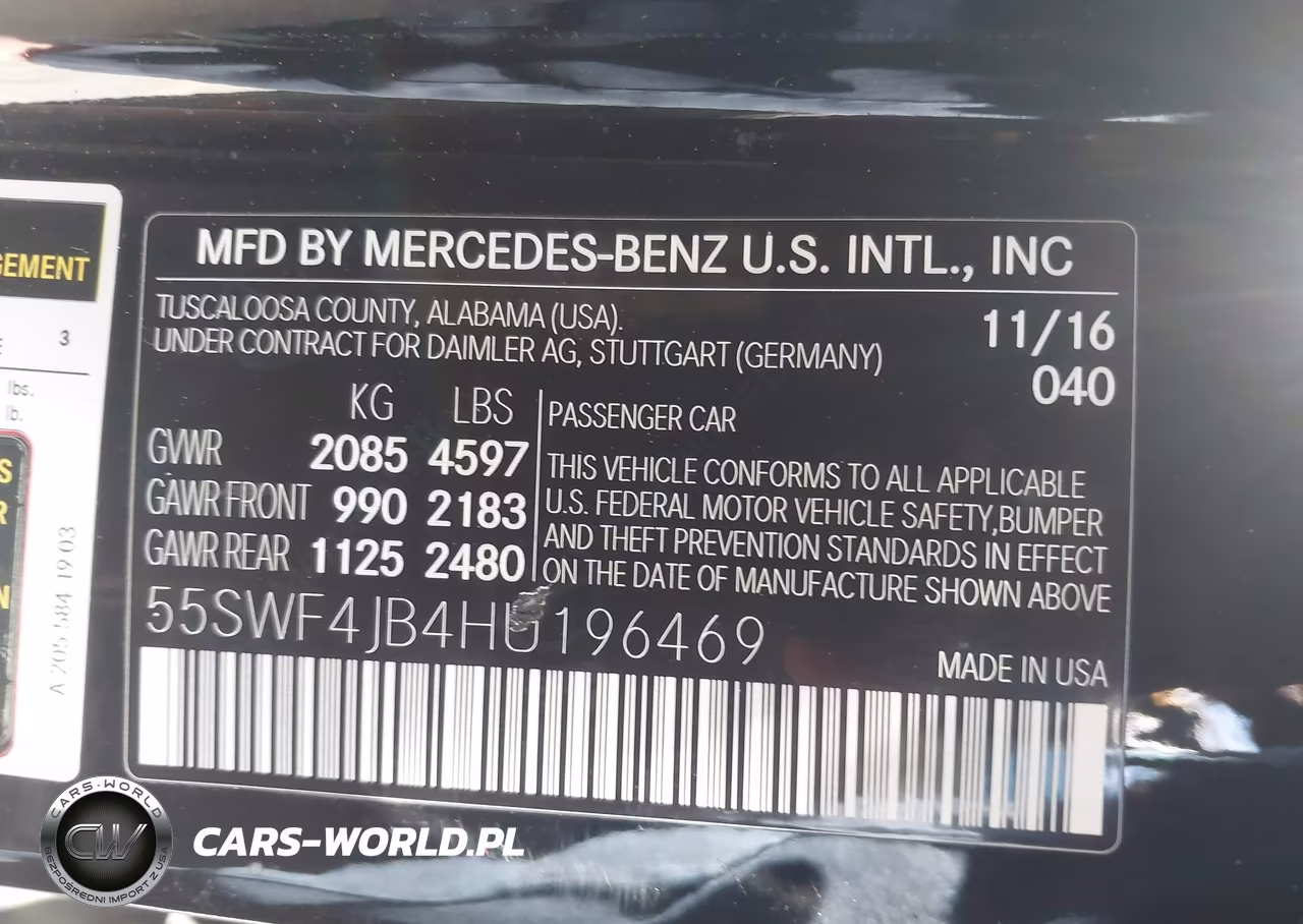2017 Mercedes-Benz C 300 Sport VIN:55SWF4JB4HU196469 - 9