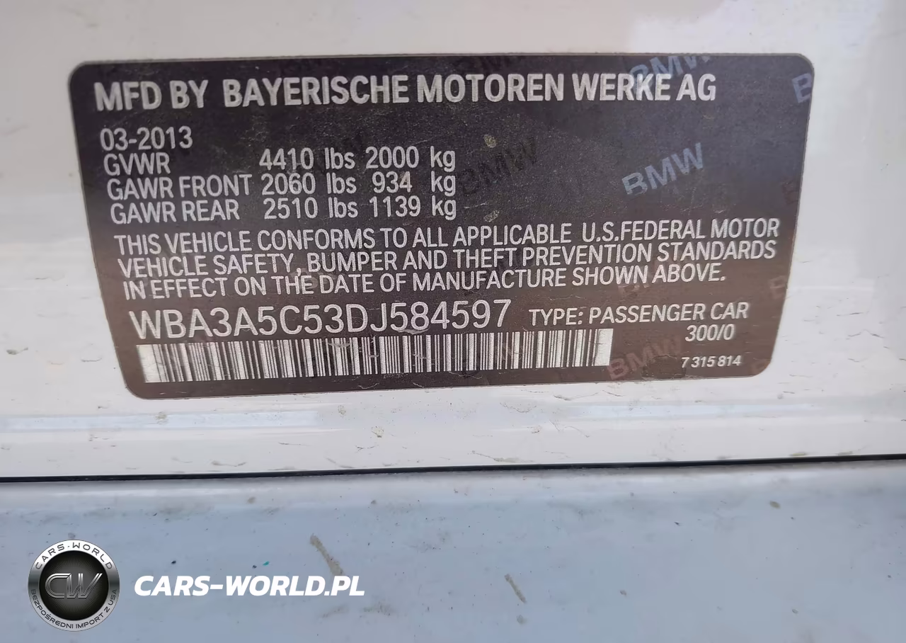 2013 BMW 328I VIN:WBA3A5C53DJ584597 - 9