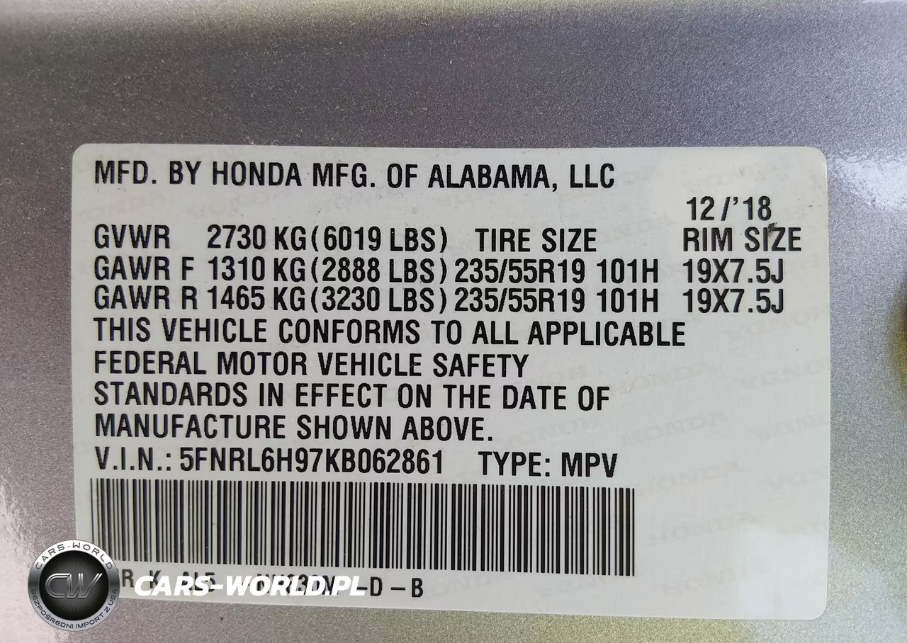2019 Honda Odyssey Elite VIN:5FNRL6H97KB062861 - 9