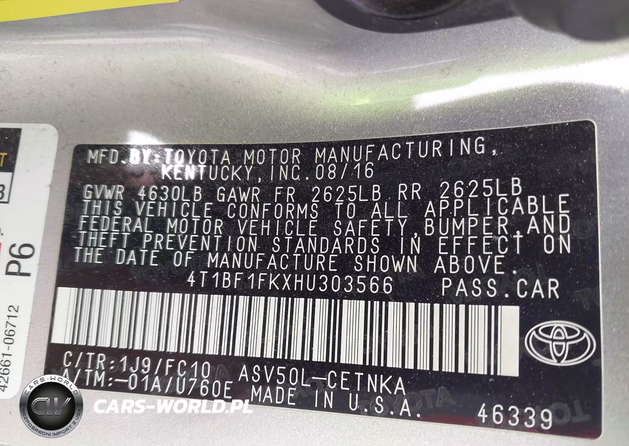 2017 Toyota Camry Le VIN:4T1BF1FKXHU303566 - 9