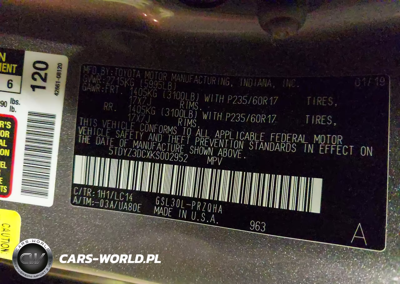 2019 Toyota Sienna Xle 8 Passenger VIN:5TDYZ3DCXKS002952 - 9