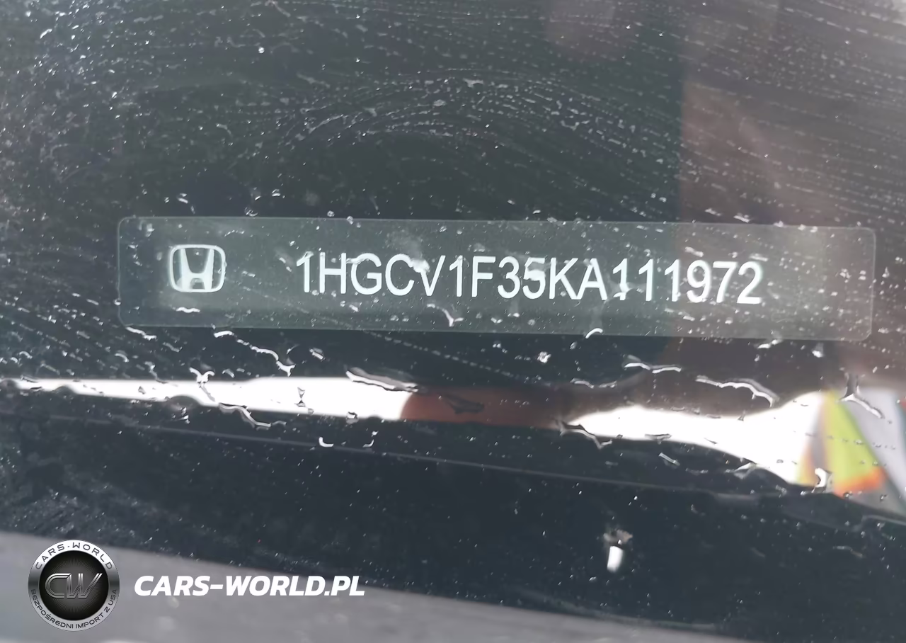 2019 Honda Accord Sport VIN:1HGCV1F35KA111972 - 9