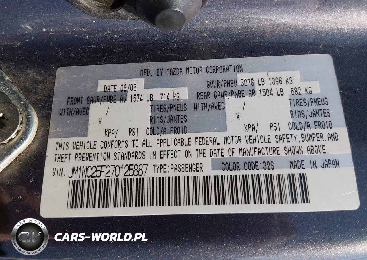 2007 Mazda Mx-5 Touring VIN:JM1NC25F270125887 - 9