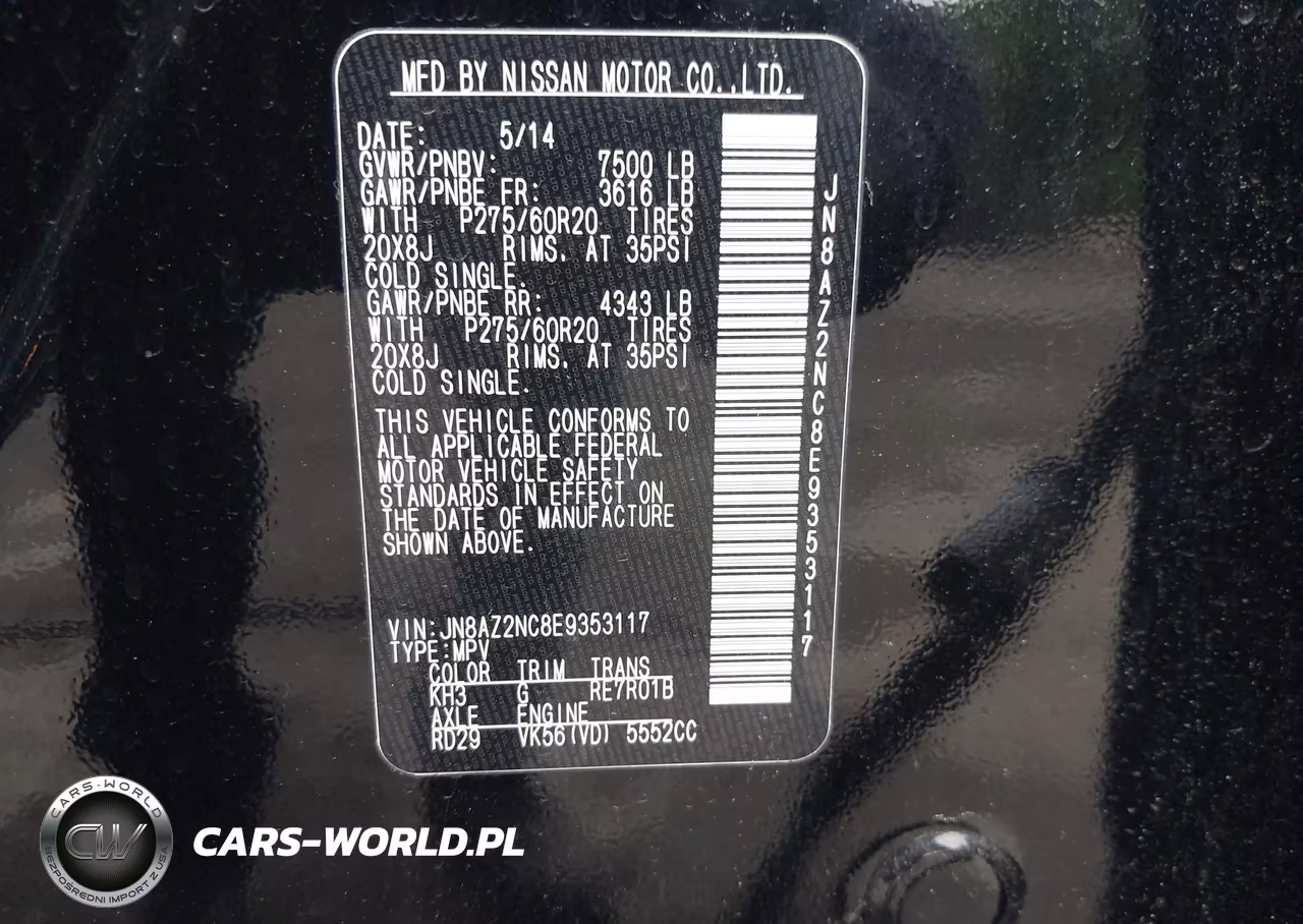 2014 Infiniti Qx80 VIN:JN8AZ2NC8E9353117 - 9