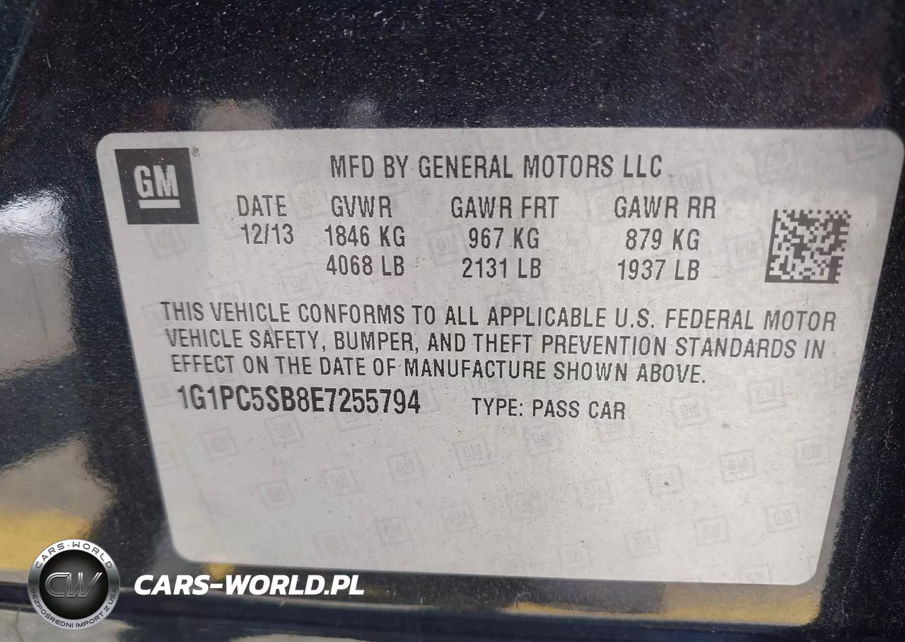2014 Chevrolet Cruze 1Lt Auto VIN:1G1PC5SB8E7255794 - 9