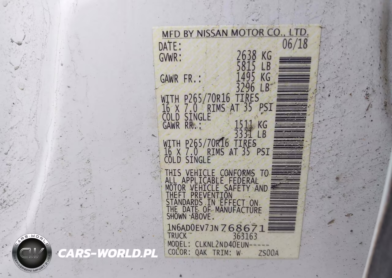 2018 Nissan Frontier Sv VIN:1N6AD0EV7JN768671 - 9