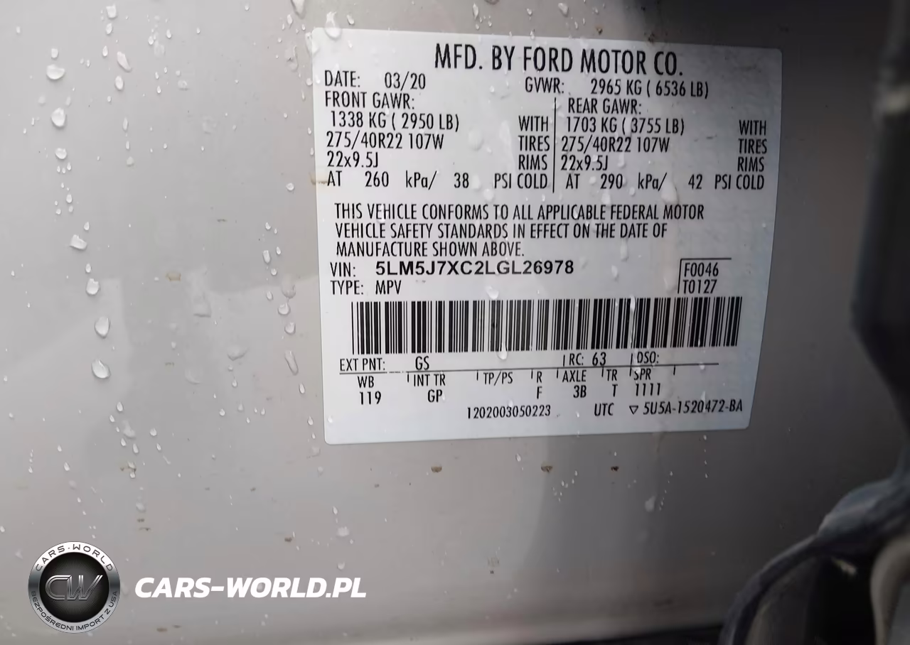2020 Lincoln Aviator Reserve VIN:5LM5J7XC2LGL26978 - 9