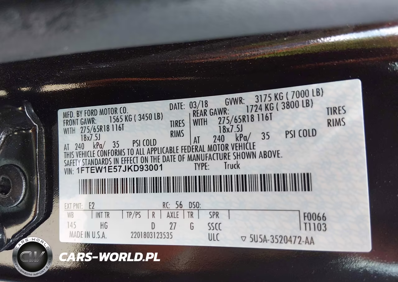 2018 Ford F-150 Lariat VIN:1FTEW1E57JKD93001 - 9
