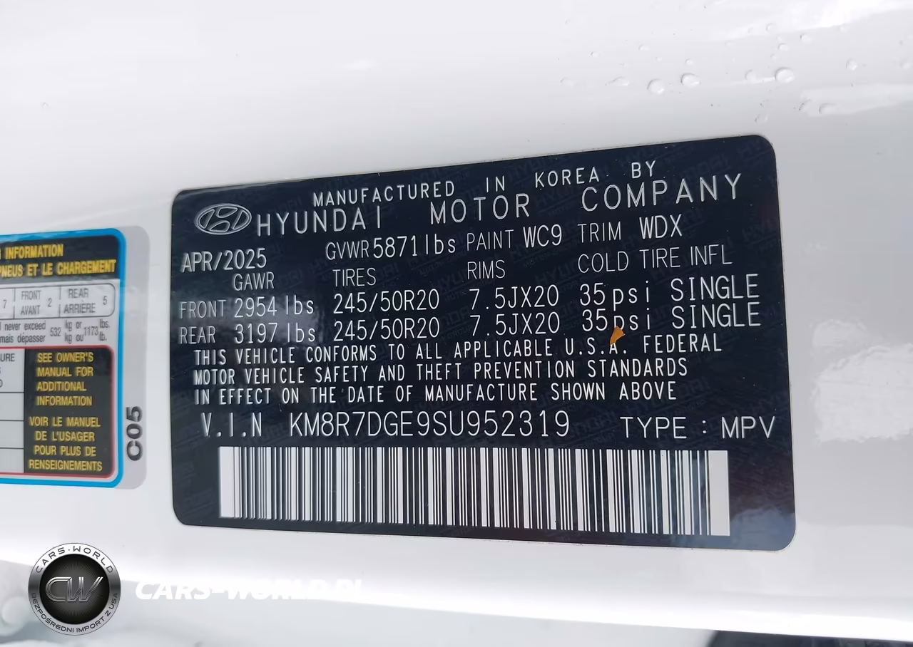 2025 Hyundai Palisade Calligraphy VIN:KM8R7DGE9SU952319 - 9