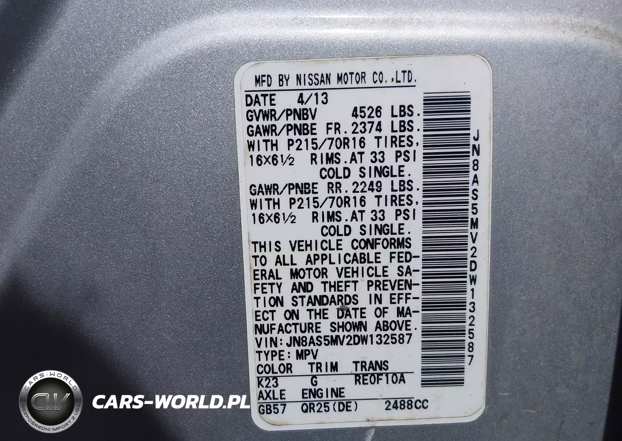 2013 Nissan Rogue S VIN:JN8AS5MV2DW132587 - 9