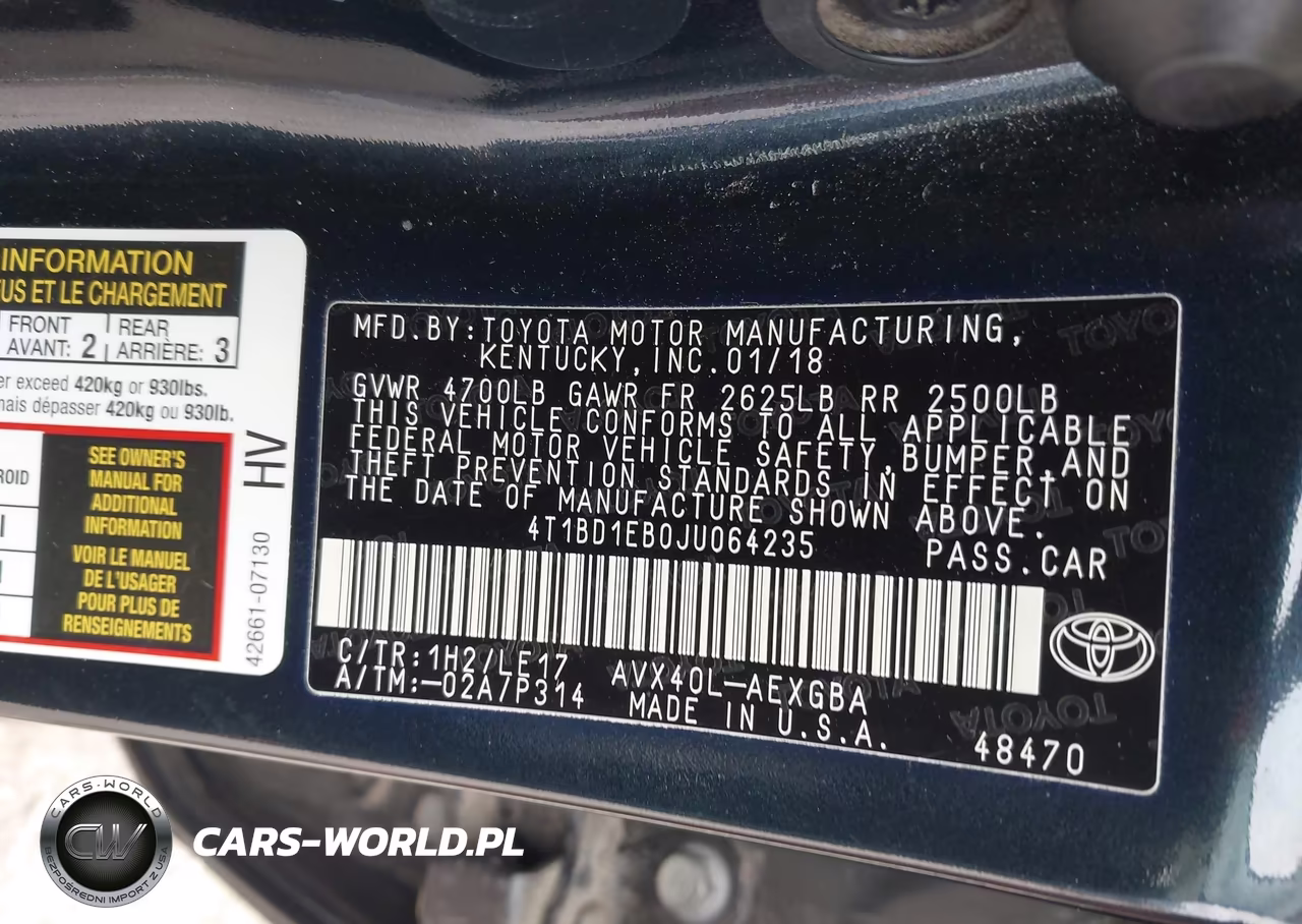 2018 Toyota Avalon Hybrid Xle Premium VIN:4T1BD1EB0JU064235 - 9