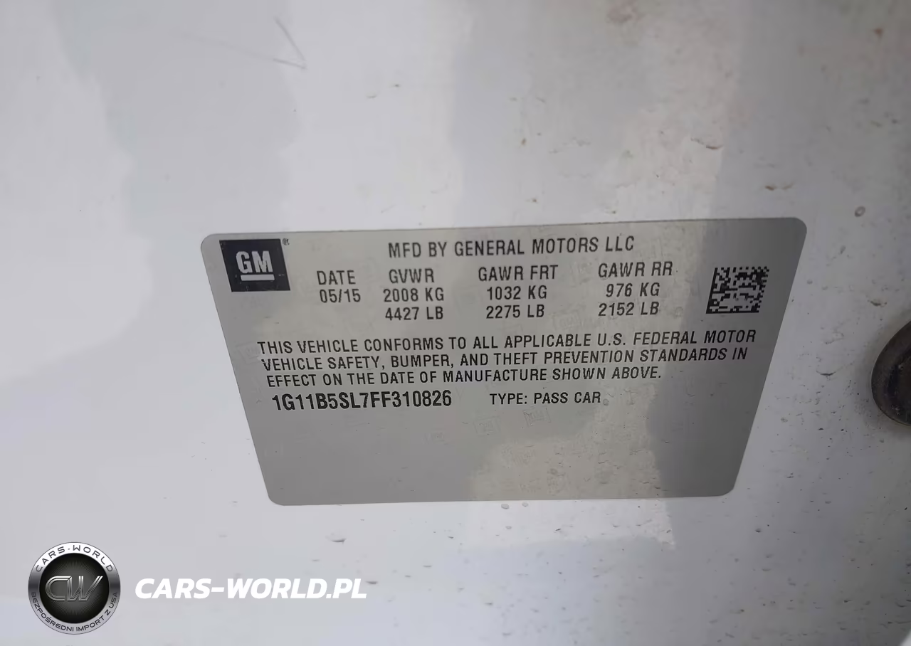2015 Chevrolet Malibu Ls VIN:1G11B5SL7FF310826 - 9