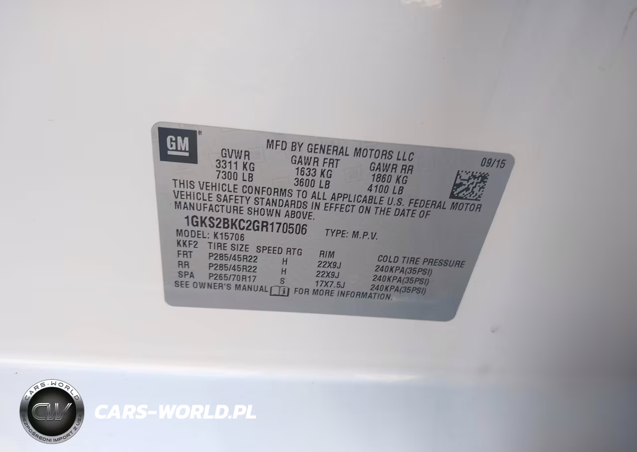 2016 GMC Yukon Slt VIN:1GKS2BKC2GR170506 - 9