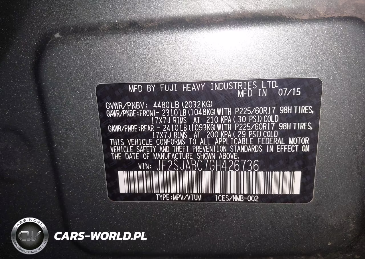 2016 Subaru Forester 2.5I VIN:JF2SJABC7GH426736 - 9