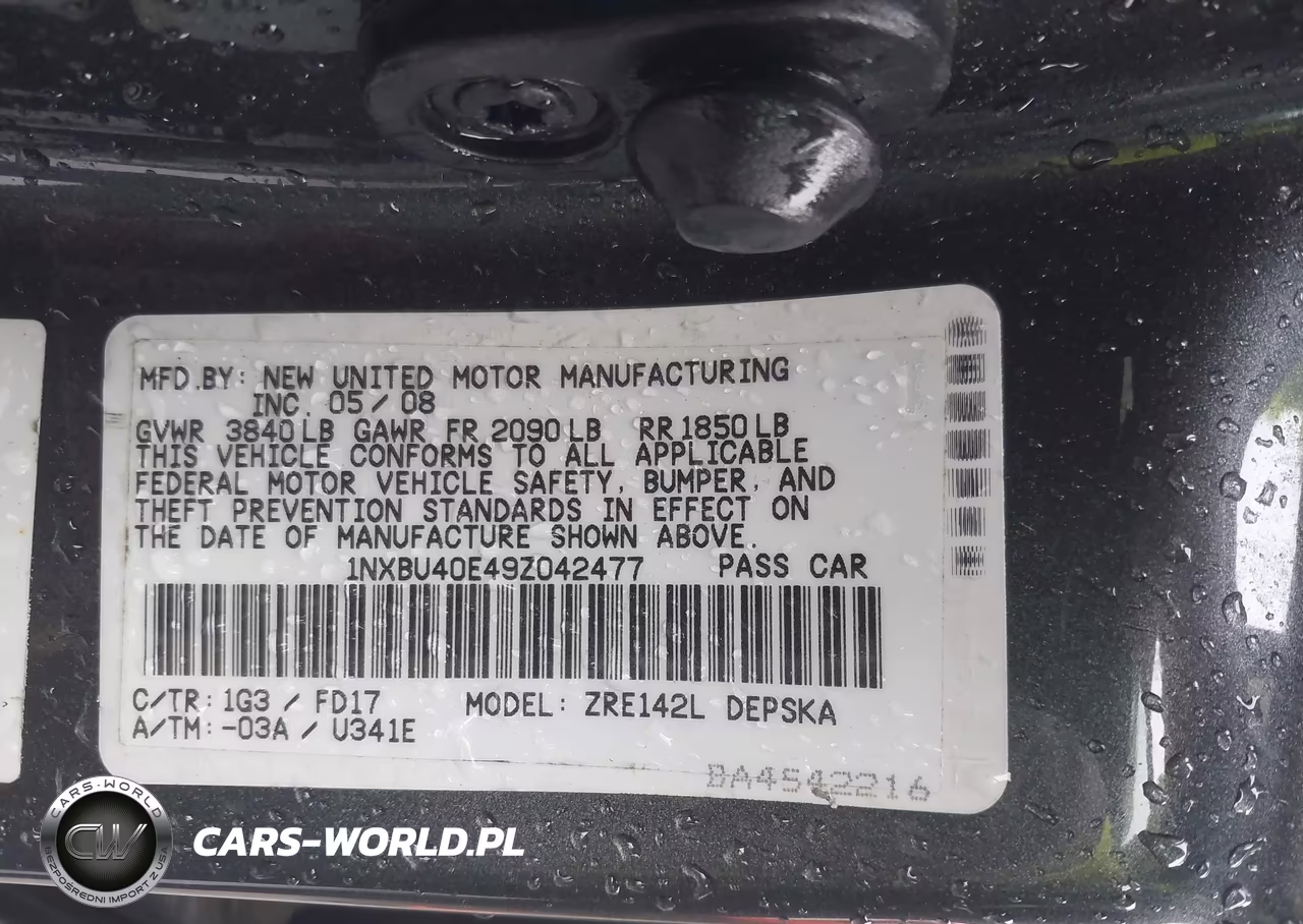 2009 Toyota Corolla S VIN:1NXBU40E49Z042477 - 9