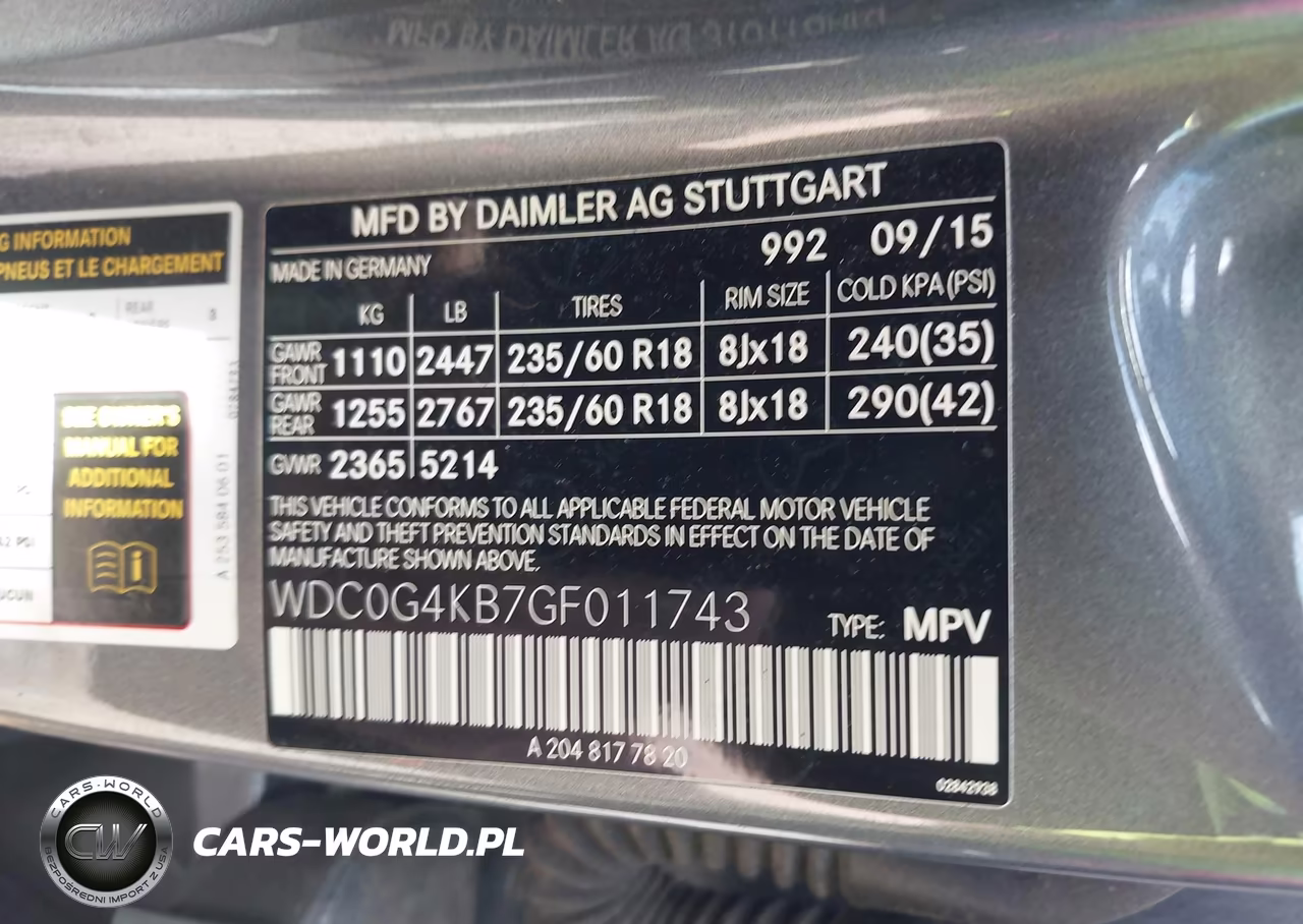 2016 Mercedes-Benz Glc 300 4Matic VIN:WDC0G4KB7GF011743 - 9