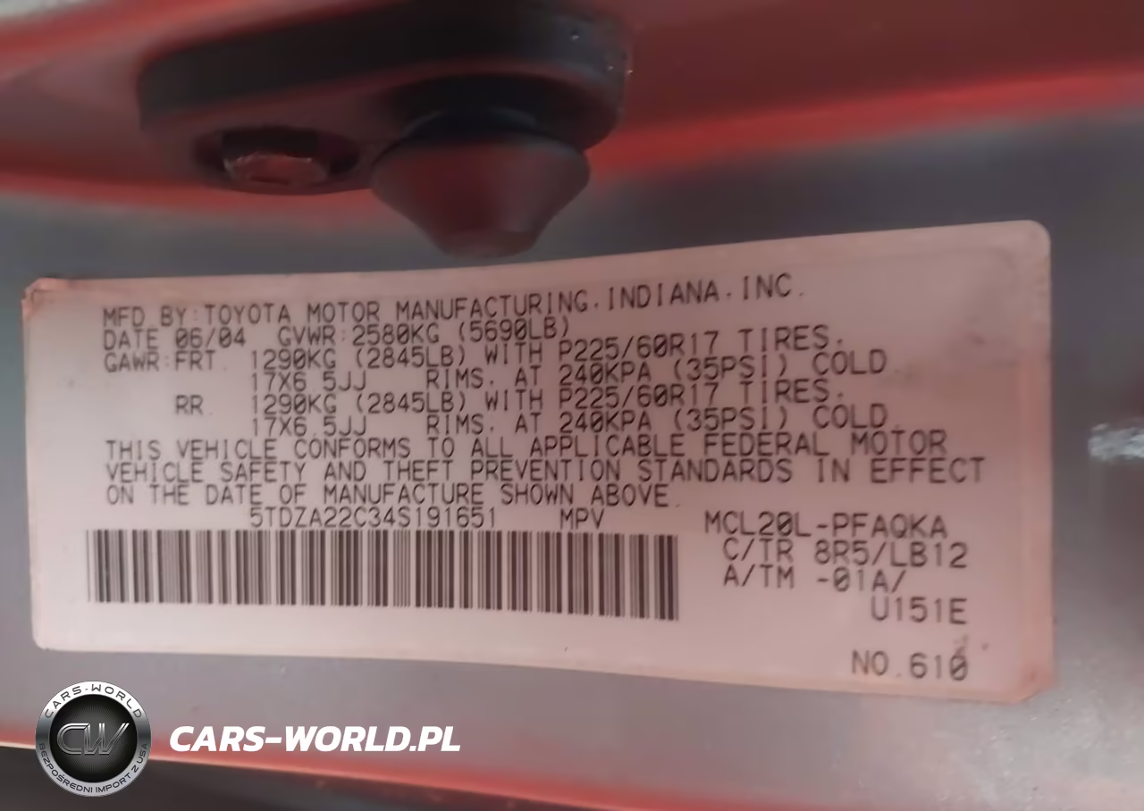 2004 Toyota Sienna Xle Limited VIN:5TDZA22C34S191651 - 9