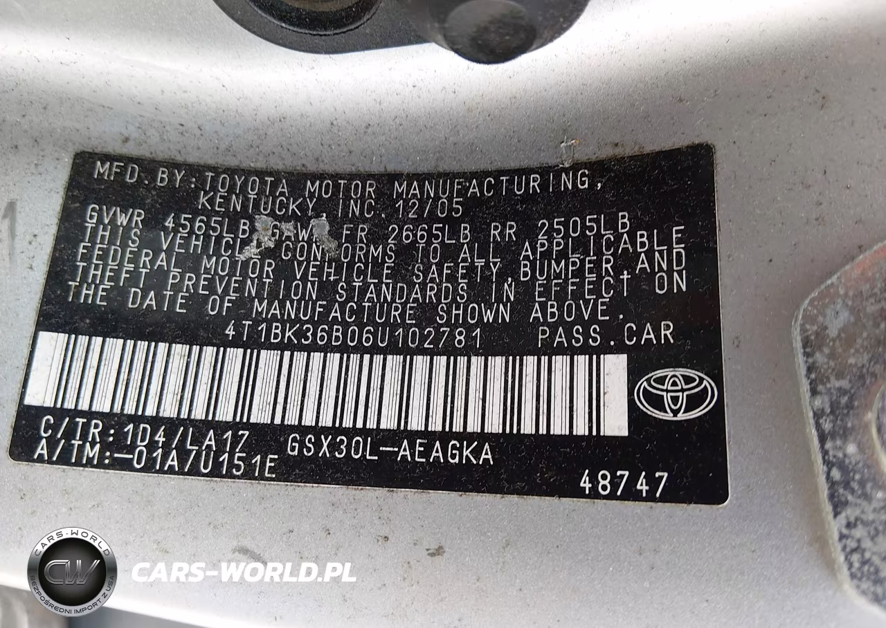 2006 Toyota Avalon Xls VIN:4T1BK36B06U102781 - 9