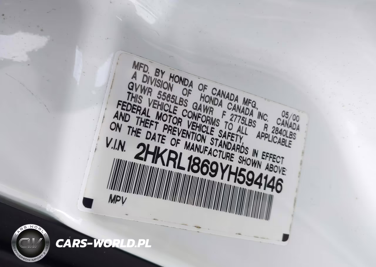 2000 Honda Odyssey Ex VIN:2HKRL1869YH594146 - 9