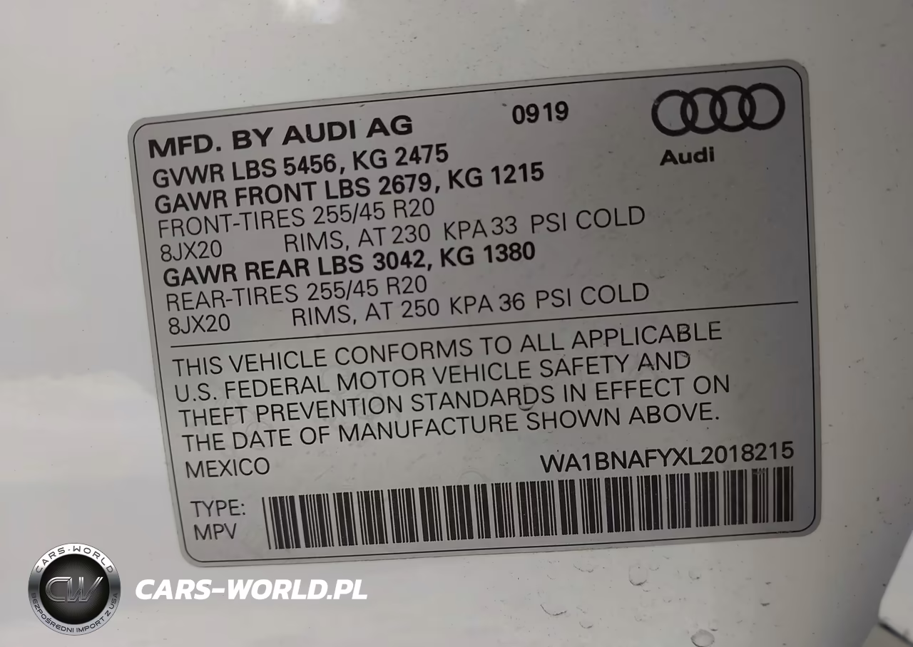 2020 Audi Q5 Premium Plus 45 Tfsi Quattro S Tronic VIN:WA1BNAFYXL2018215 - 9