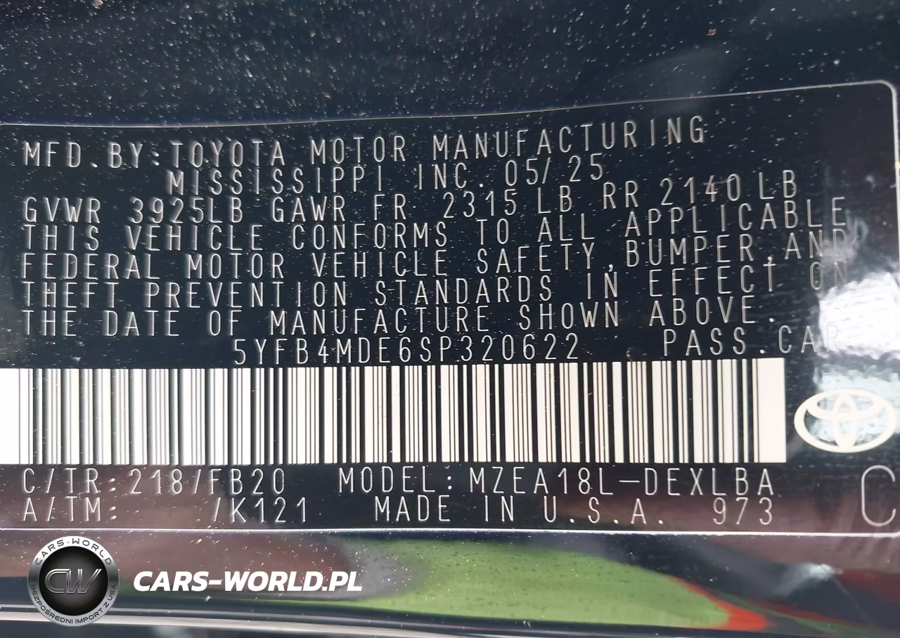 2025 Toyota Corolla Le VIN:5YFB4MDE6SP320622 - 9