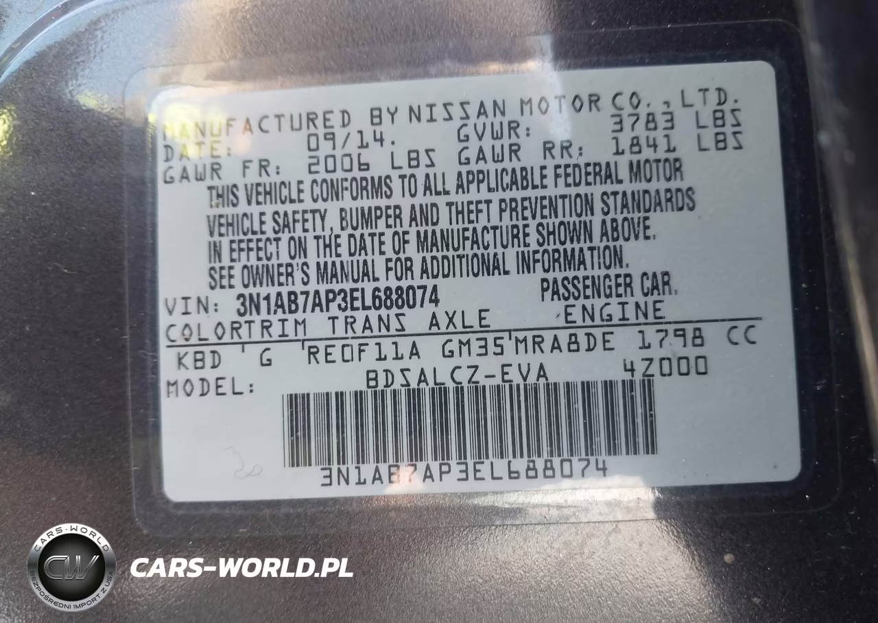 2014 Nissan Sentra S VIN:3N1AB7AP3EL688074 - 9