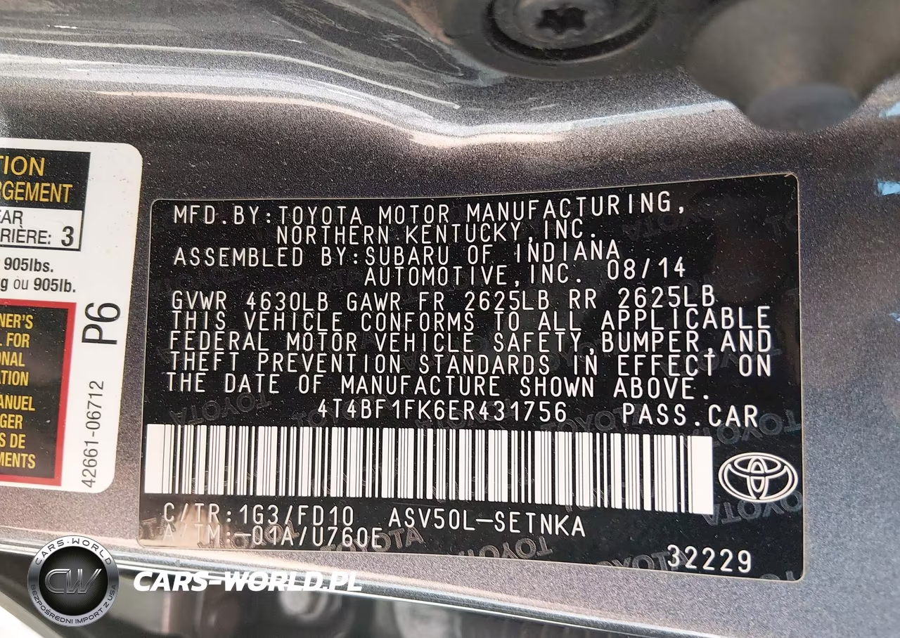 2014 Toyota Camry Le VIN:4T4BF1FK6ER431756 - 9