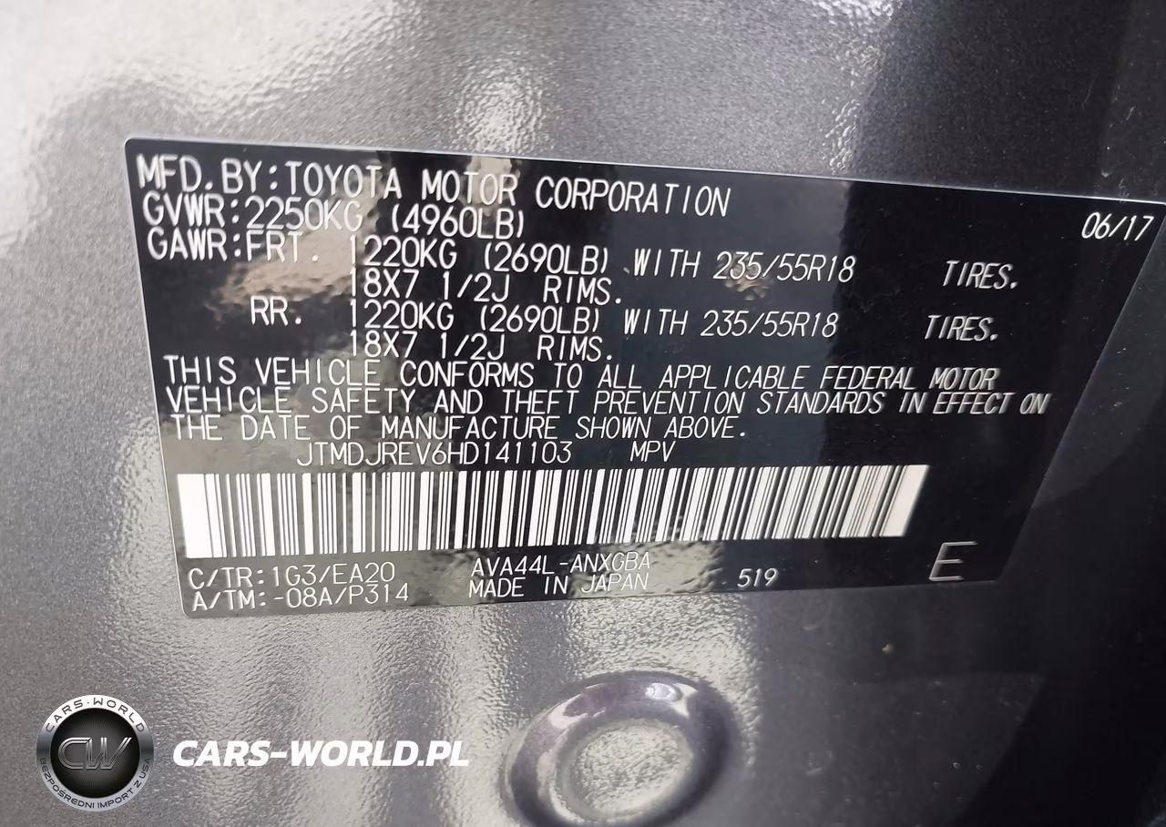2017 Toyota Rav4 Hybrid Limited VIN:JTMDJREV6HD141103 - 9