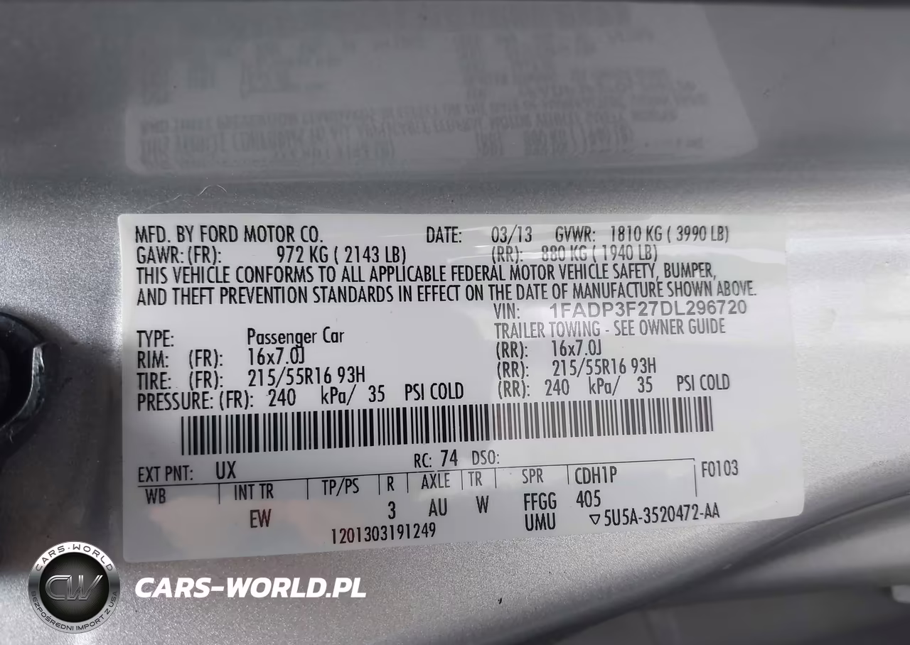 2013 Ford Focus Se VIN:1FADP3F27DL296720 - 9