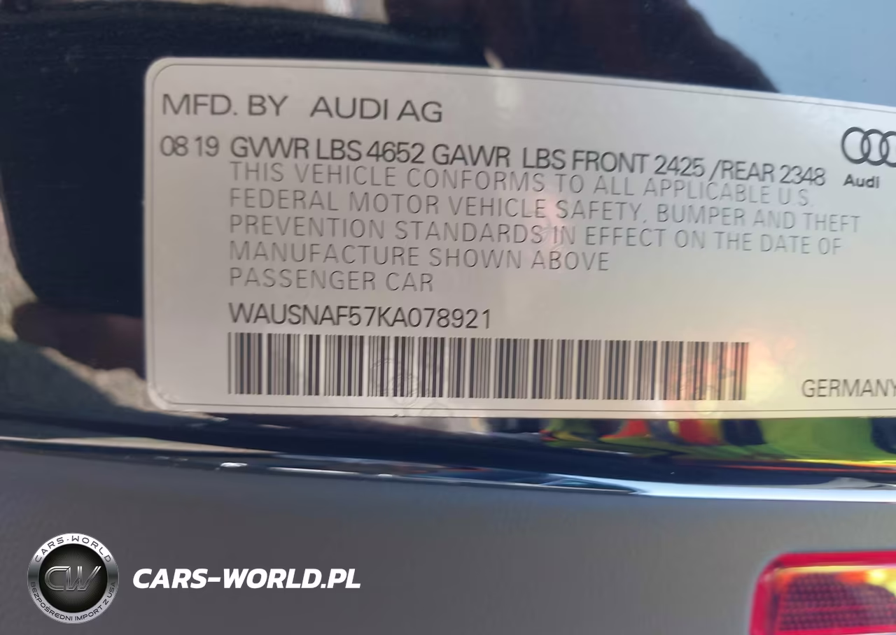 2019 Audi A5 45 Premium VIN:WAUSNAF57KA078921 - 9